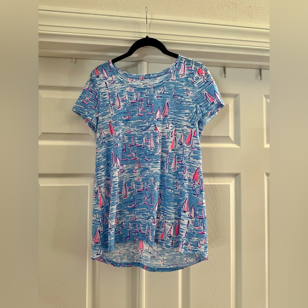 Lilly Pulitzer women’s Etta scoopneck top Boatylicious